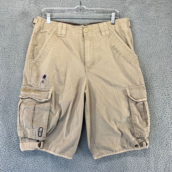 Vintage Ecko Unlimited Shorts Men's 32 Brown Cargo Ripstop Military Skate Y2K - Picture 1 of 16